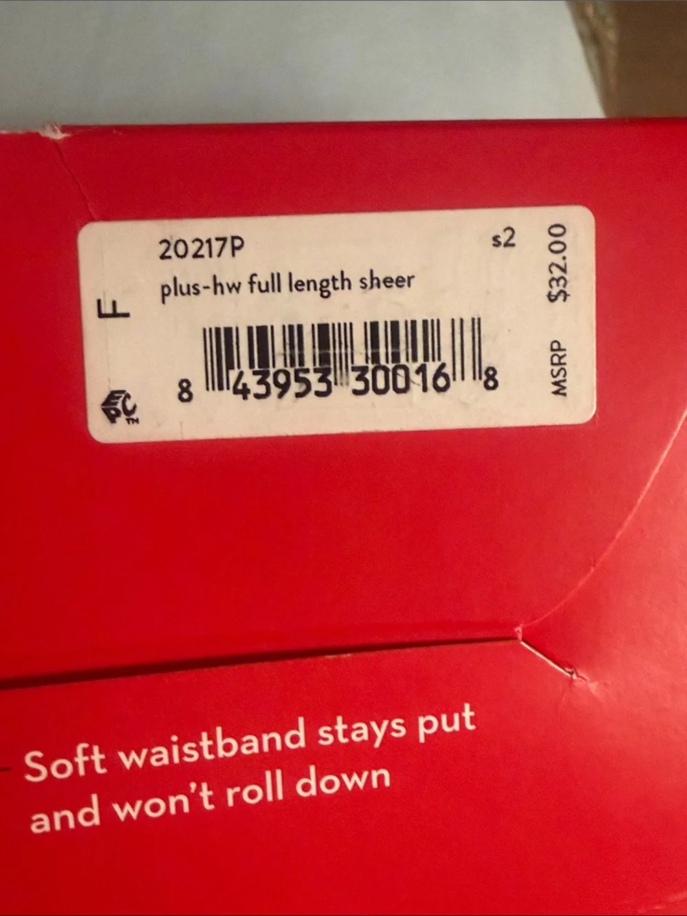 SPANX Sheers High-Waisted Nude/Tan Pantyhose Packaging